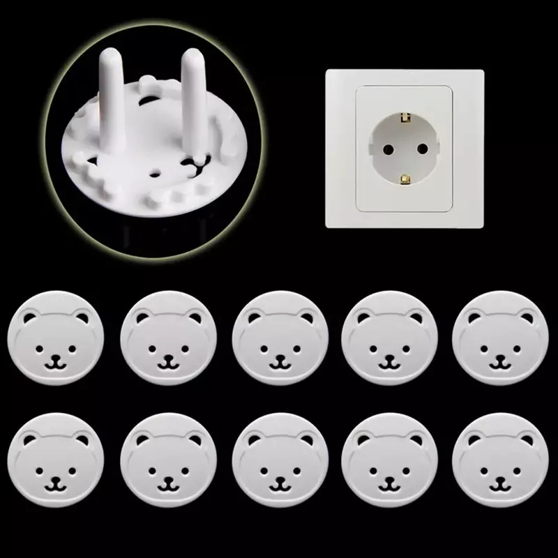 8pcs Socket Protection for Baby Care Safety Electric Socket Outlet Plug Children Socket Plastic Security Locks Against Electric