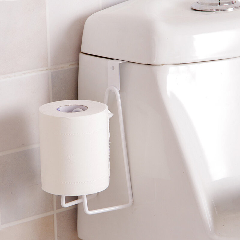 Tempat handuk kertas Toilet terpasang di dinding kamar mandi pemegang handuk kertas kabinet kait pintu tanpa pukulan besi seni rak tisu