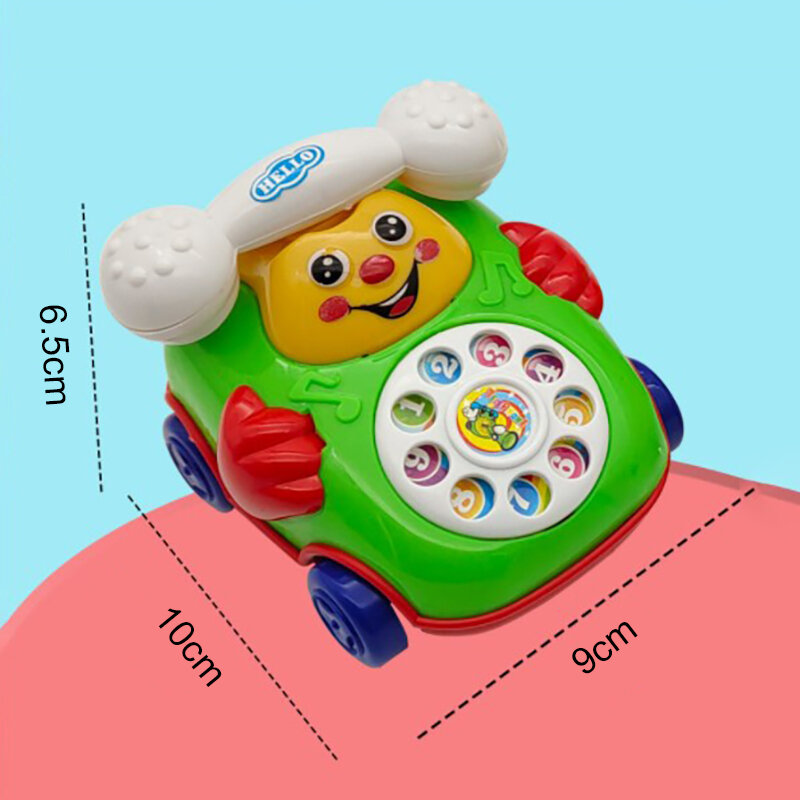 1Pc zabawki dla dzieci muzyka kreskówka telefon edukacyjny rozwojowy prezent zabawka dla dzieci