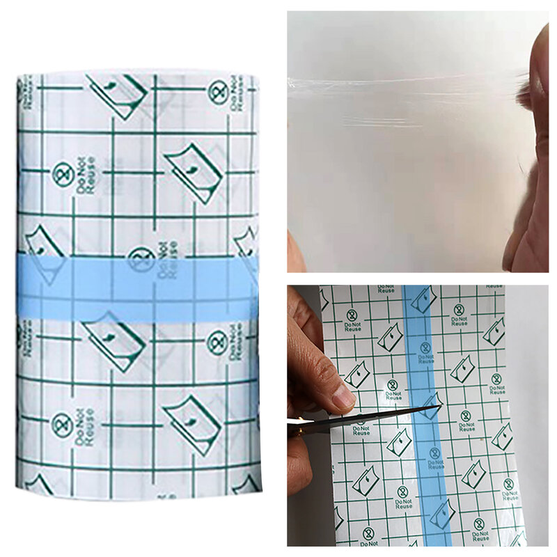 Rollo de cinta adhesiva médica transparente para hemostasia de heridas, Kit de vendaje de primeros auxilios para emergencias, impermeable, 10m, 1 rollo