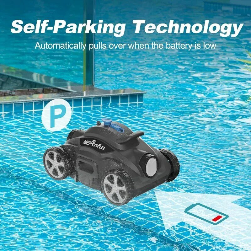 Aspirador de piscina sem fio robótico, Últimos 110 minutos e limpo 1076 sq, Novo, 2022 pés para acima do solo e Inground Piscina Robot,5800mAh