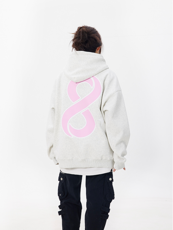 Y2K rozrywka, Harajuku cyfrowa 8 z nadrukiem czystej bawełny Retro sportowy męski i damski sweter uliczny modny markowy płaszcz in