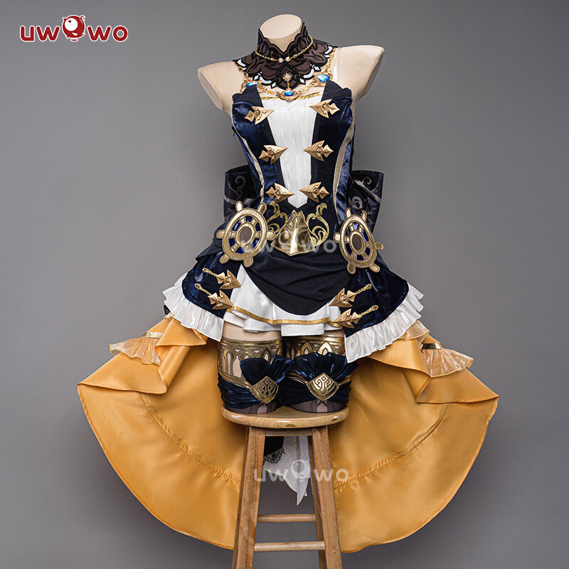 UWOWO-Disfraz de Genshin Impact Navia, Fontaine Vestido de estilo rococó, Cosplay de Halloween, en Stock