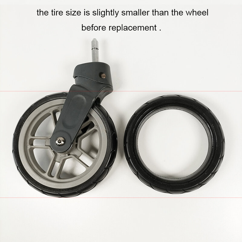 Neumático de rueda de Buggy para Uppababy Cruz V1, cubierta de rueda delantera o trasera, accesorios de repuesto para cochecito de bebé
