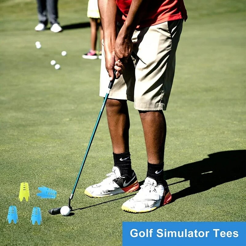 Tees de plástico para Simulador de golf, tapete de práctica perfecta para césped y rango de conducción, 10 unidades