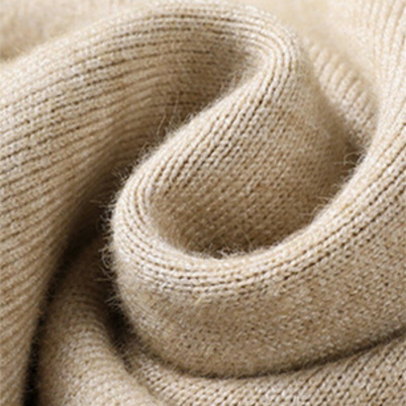 Półgolf sweter z dzianiny nowa jesienno-zimowa bluza z dekoltem w jednolitym kolorze swetry męskie marki casualowe