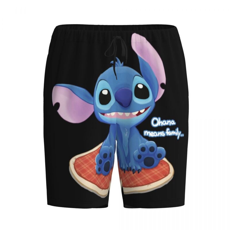 Pantalones cortos de pijama con estampado personalizado para hombre, ropa de dormir con estampado de dibujos animados, con bolsillos