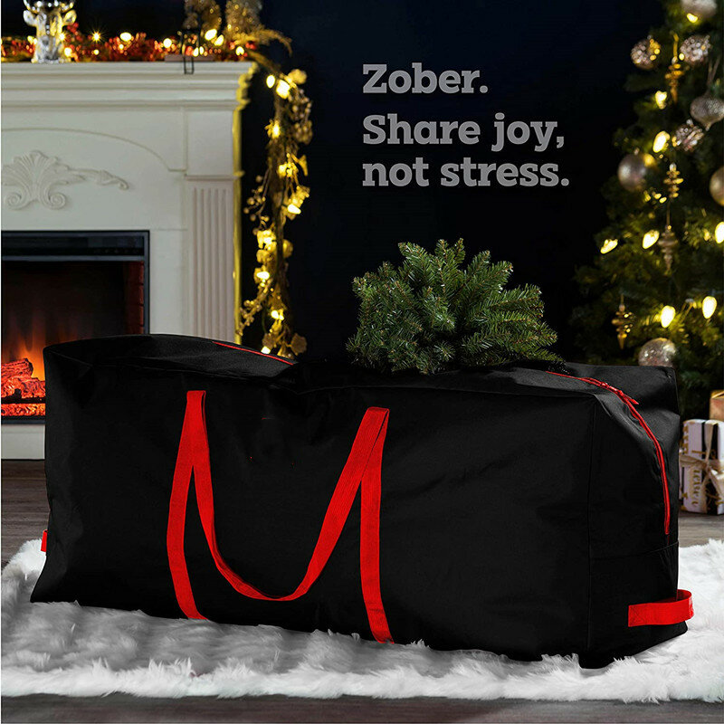 クリスマスのための折りたたみ式ツリーバッグ,オックスフォード生地の収納バッグ,クリスマスの装飾用の花輪を収納するためのシース,家庭用