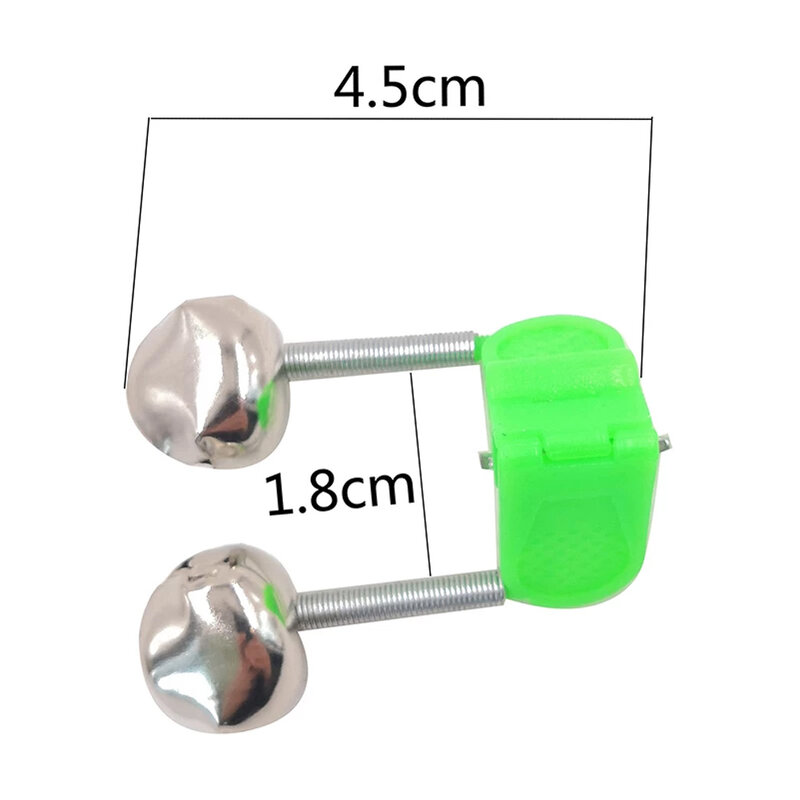 1pc Fishing Bite Alarms Fish Rods Bell Pole Clamp Tip Clips Ring Green Plastic Outdoor Pesca Fish Tackle Tools Accessories