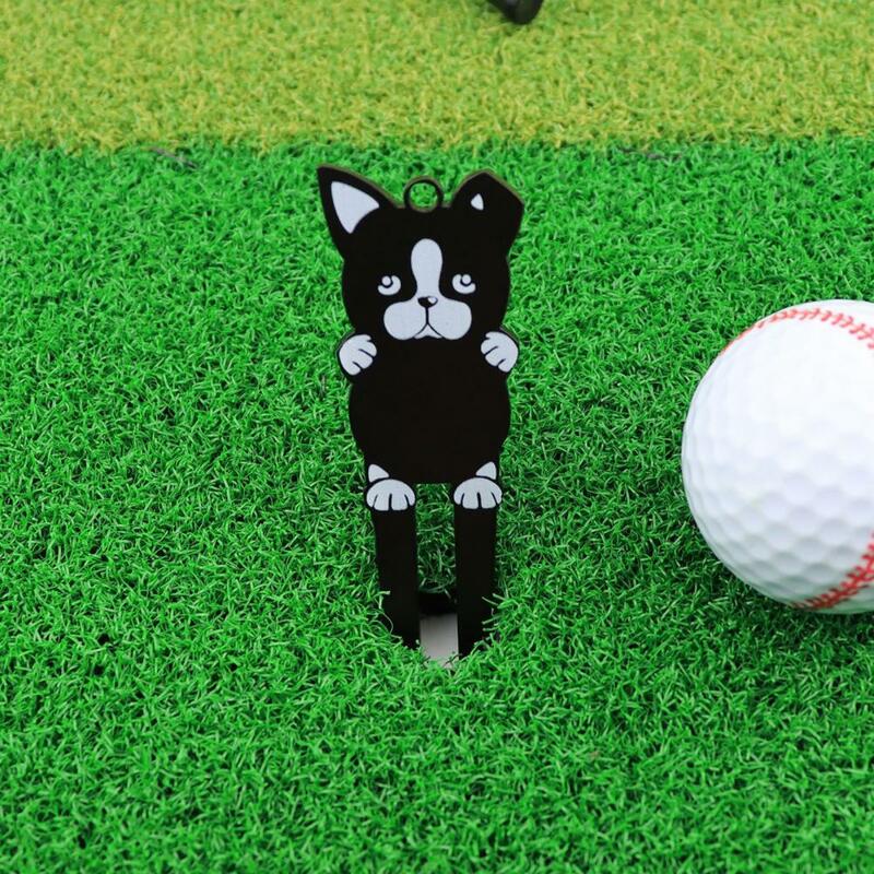 Marqueur de pitch de golf portable avec chat de dessin animé, fer, fourche verte, aide à la formation, fournitures de golf