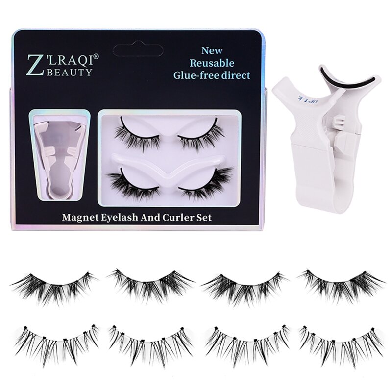 Z'LRAQI BEAUTY Magnetic Eyelashes Reusable False Eyelashes 3D Magnetic Lashes Natural Comfortable Magnetic Eyelashes for Women