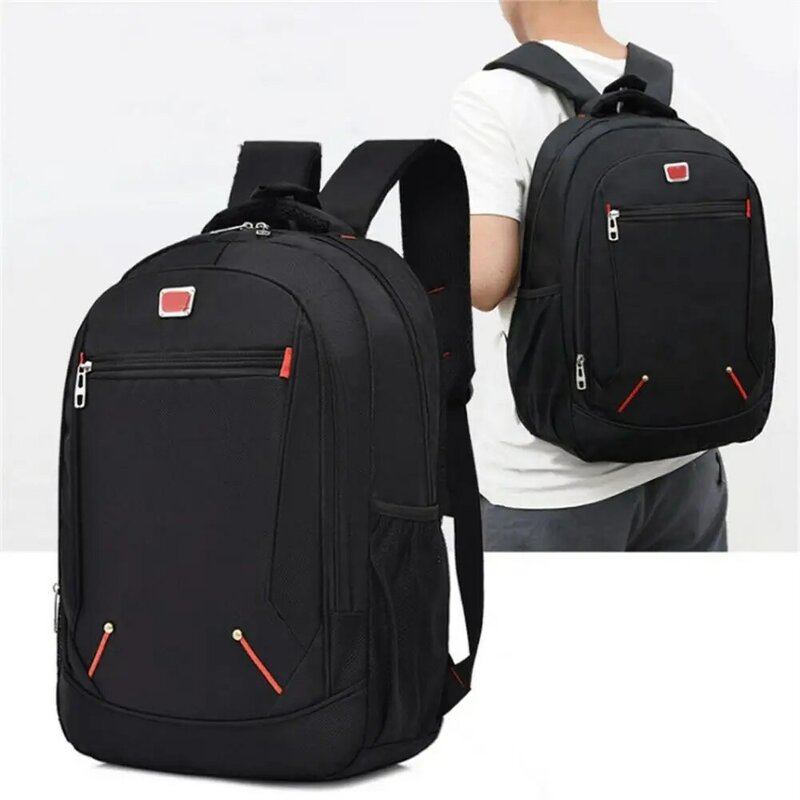 Practical Lightweight Solid Color Wear-resistant Widen Strap Backpack School Bag Bookbag Boys School Bag Large Capacity