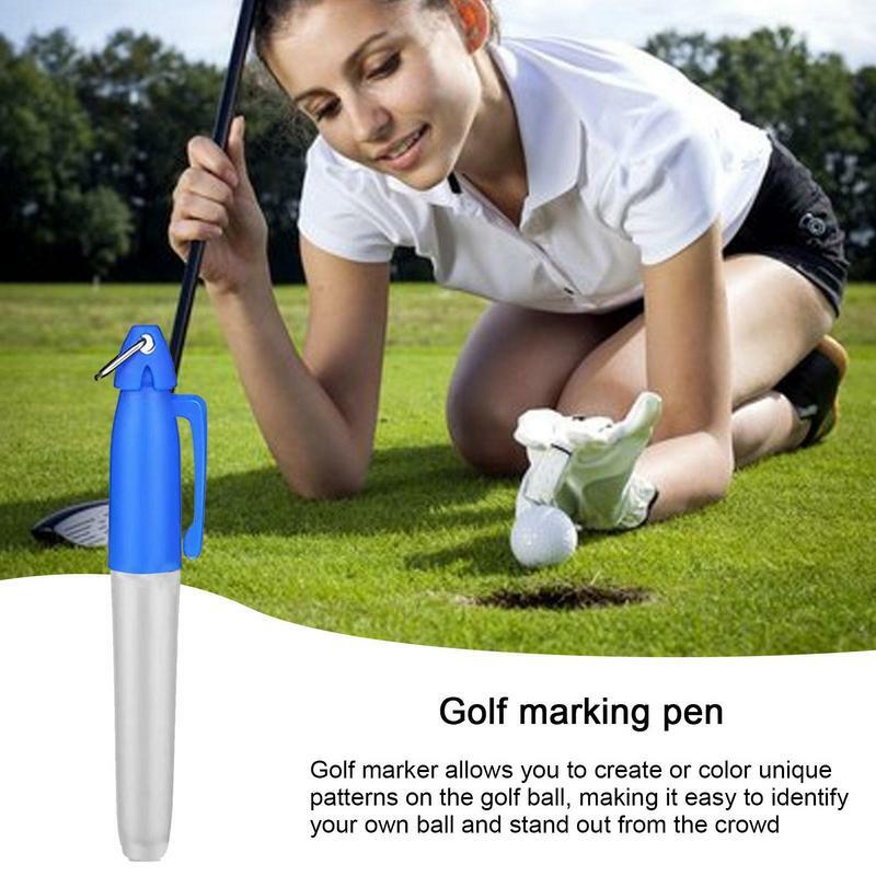Golf Marker Gadget with Canetas, Golfs Balls Scriber, Ferramenta Manual, Folhas de Estêncil, Acessórios, Novo