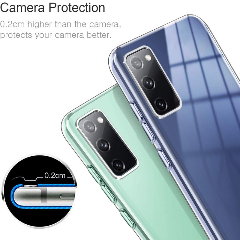 Capa macia ultra fina para Samsung Galaxy, capa traseira de silicone transparente, S23, S22, S21, S20, Nota 20, Ultra 10, S10, S9 Plus, 9, 8