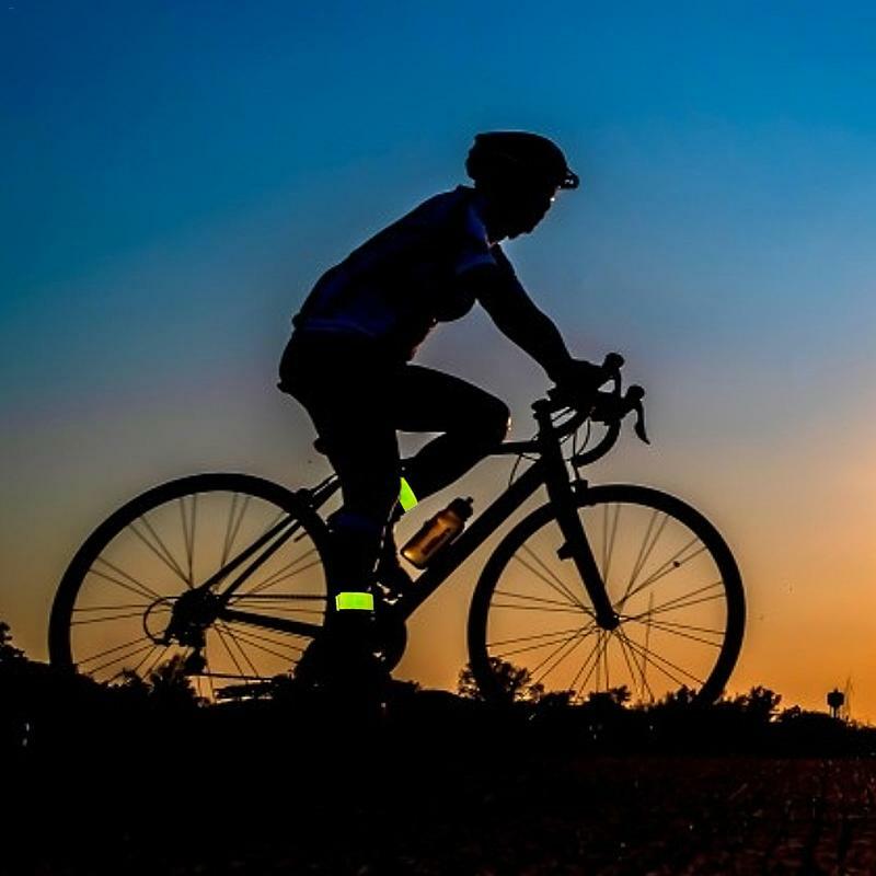 Radsport Sicherheit reflektierende Bandst reifen Warn armband Outdoor Running Angeln Fahrrad binden Hosen Bein riemen fluor zierende Ausrüstung