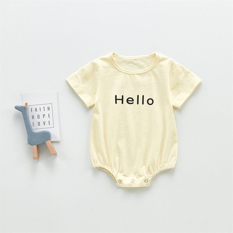 Calças Triangulares Escalada Roupas Para Bebê Recém-nascido Verão Vestuário Casual Confortável Criança Bonito Carta Impressão Romper
