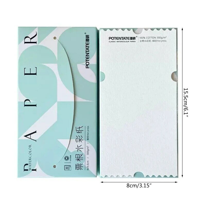 K1AA 20Sheets/pack Watercolor Paper Pad Watercolor Pads for Artists Textured Paper