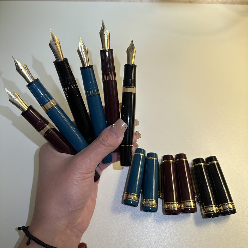Перьевая ручка Wingsung 630 из смолы с тонким наконечником 8 # Iraurita, ручка с золотым зажимом и поршнем, канцелярские принадлежности для бизнеса и письма, школьные подарки