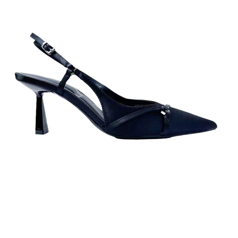 Sandalias envueltas con correa fina puntiaguda para mujer, zapatos individuales de tacón Delgado, temperamento de moda, nuevo