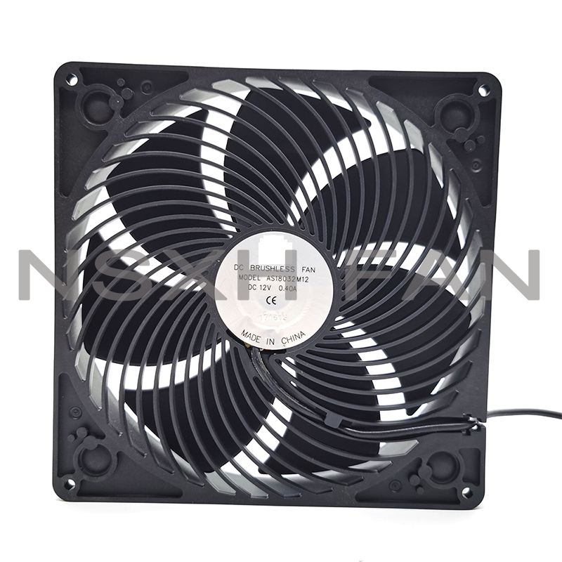NEW AS18032M12 18CM 12V 0.4A Cooling Fan 18032 Cooler 180X180X32mm 180mm 3Pin 3wires