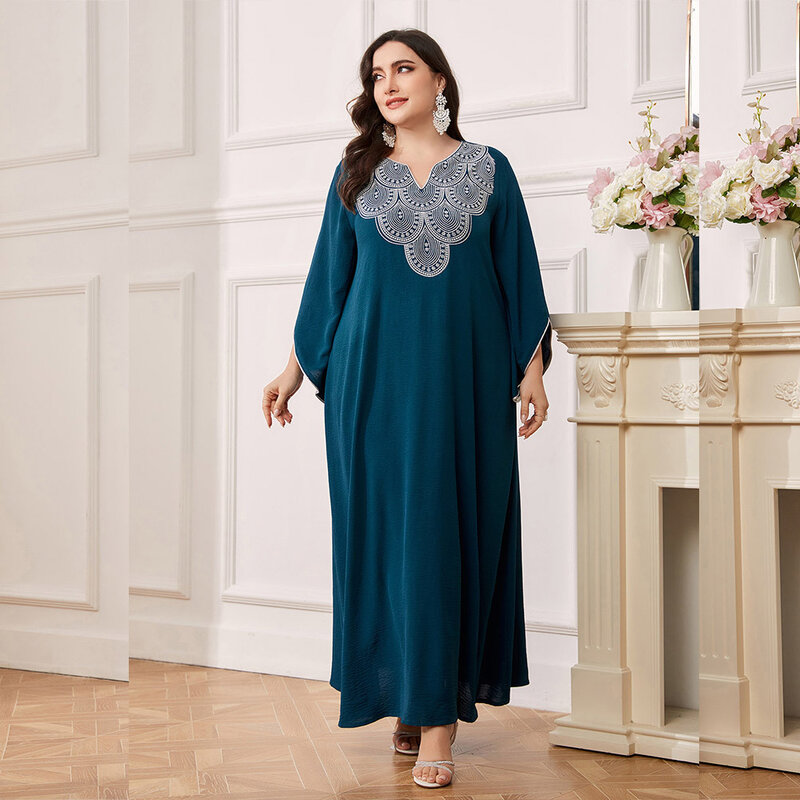 Elegante Dubai Abend party Kleider für Frauen plus Größe lose Kleid muslimischen Kleid Saudi-Arabisch Robe Marocain Kaftan Truthahn Abayas