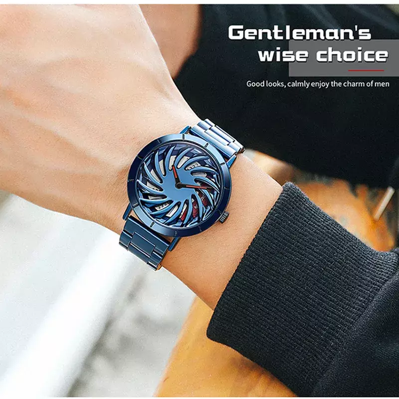 Sanda 1056 orologio da studente maschile cinturino in acciaio orologio al quarzo da uomo Fashion Trend Simplicity Creative Hollow out Watch