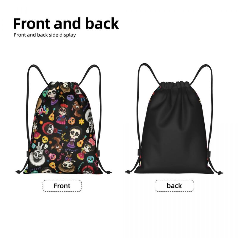Custom Coco Mama Imelda Rivera Anime Drawstring Backpack Sports Gym Bag for Men Women Shopping Sackpack