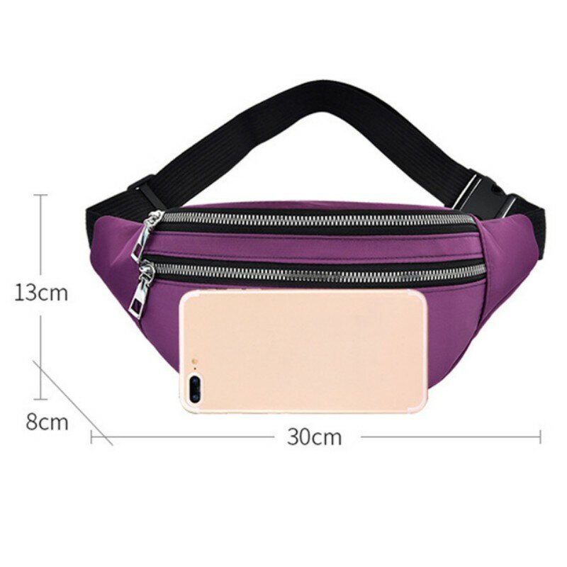 Moda Fanny Pack Travel Shoulder Purse Belt Bag Mulheres Cintura Bag Homens Belt Pouch Feminino Banana Bag Waterproof Phone Bag para a menina