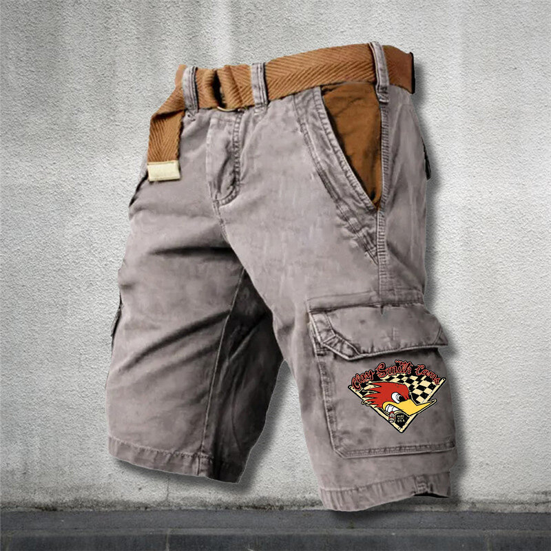 American retro shorts, men's summer hot selling fashion casual street fashion denim shorts, street retro style M-3XL