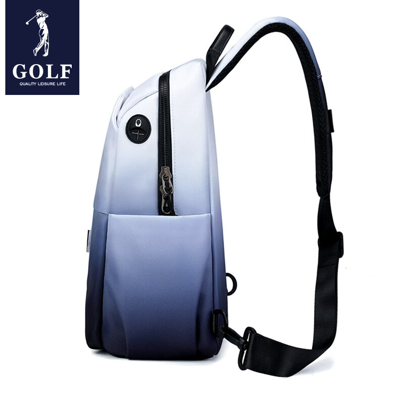 Мужской нагрудный рюкзак Golf 2023, маленький рюкзак с градиентом, модная сумка для телефона, повседневная мужская сумка через плечо из ткани Оксфорд