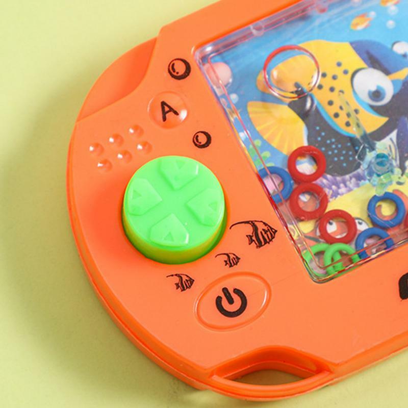Water Ring Squeeze Toy para crianças, brinquedo retrô Ferrule Fingertip Game Machine, máquina portátil para meninos e meninas, brinquedos de infância
