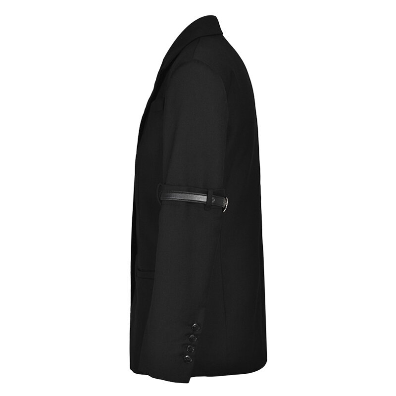 Sylwetka pasek klamra kobiety garnitur czarny wspaniały podwójny rękaw bluzki luźne wygodne dekolt w szpic formalnym garnitur najnowsze w magazynie