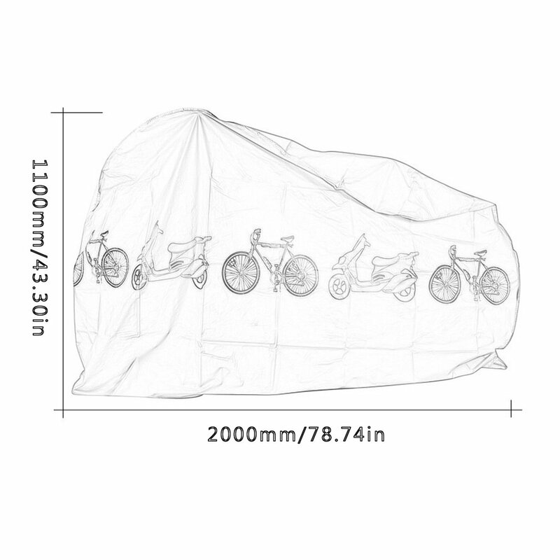 Casing Sepeda MTB Pelindung UV Luar Ruangan Penutup Sepeda Tahan Air Tahan Lama untuk Sepeda Mencegah Hujan Penutup Sepeda Aksesori Sepeda