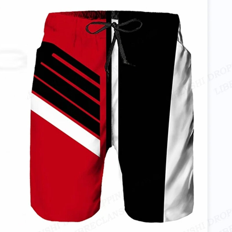 Minimalist Print Summer Men's Shorts Quick Dry Trunks Swimming Motorcycle Racing Shorts Outdoor Casual Beach Pants Trend Male