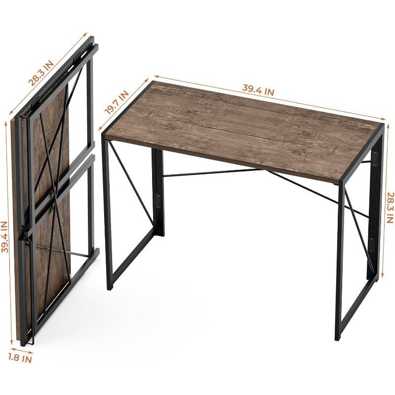 Складной стол в сборе не требуется, письменный стол 39,4 дюйма, складной стол для экономии места, игровой стол, компьютерные столы