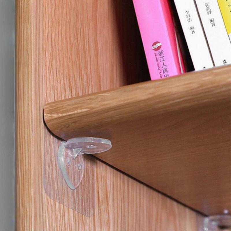 1~20PCS Adhesive Support Shelf Bracket Non-Perforated Wardrobe Strong Partition Layer Fixed Paste Hook Home Kitchen Accessories