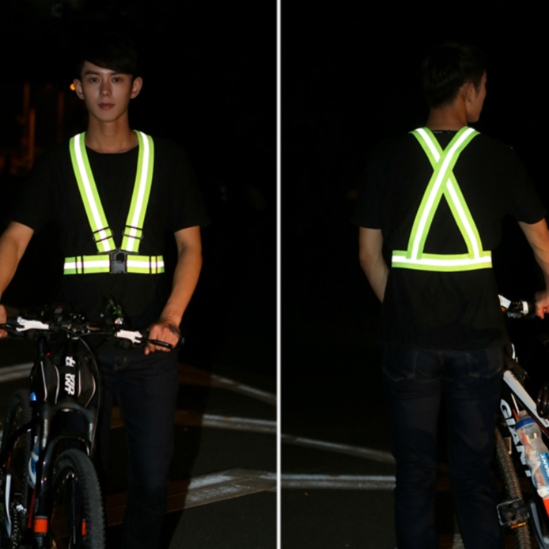 1 szt. 4x120cm Unisex szelki nocne do biegania odblaskowe męskie szelki kolorowe regulowane świecące szerokie szelki młodzieżowe sportowe pasy