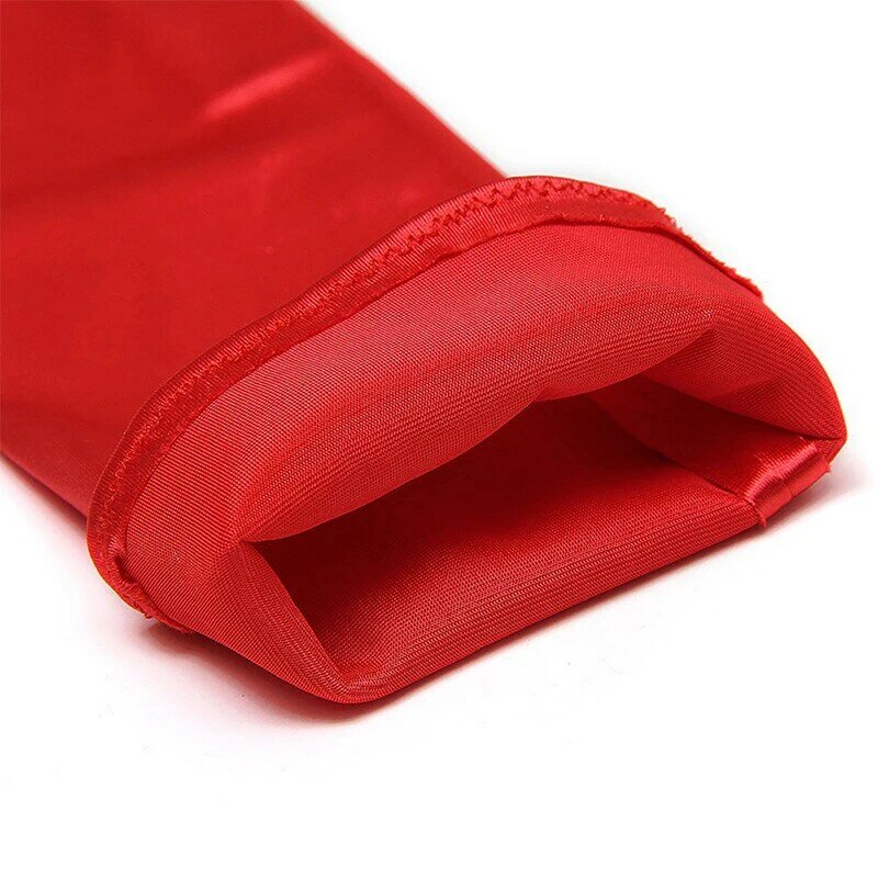 Etiquette Elbow Length Satin Gloves Anti-UV Cycling Driving Gloves 49cm Long Arm Sleeve Elastic Sunscreen Mittens Stretch Solid