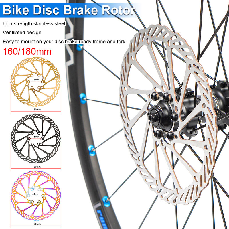 Chooee Bike Brake Rotor 160mm/180mm/203mm  MTB Brake Rotors Carbon Steel Mountain Road Bike Brake Rotors