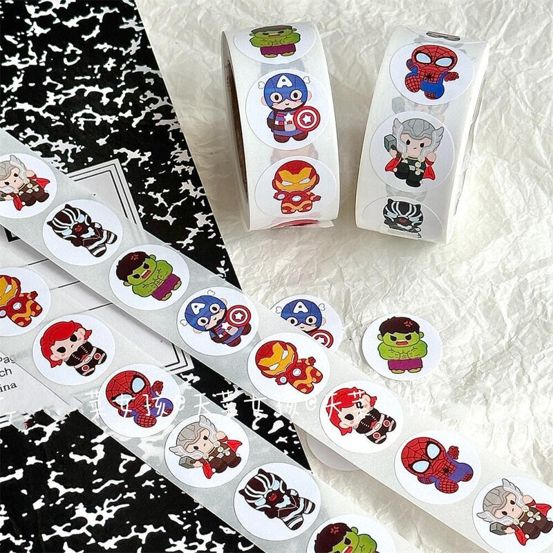 500SheetsAnime sticker Disney Spiderman Cartoon Stickers Pull Out Spiderman StIckers Cute Kawai Baby Boykids Toy christmars gift