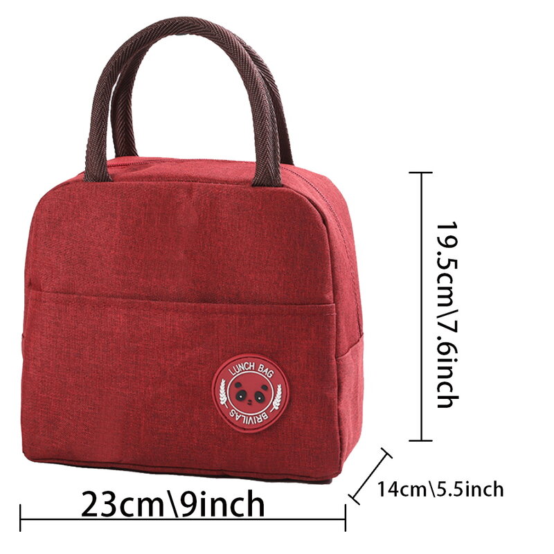 Insulated Lunch Bags Cooler Bags Portable Lunch Bag for Women Fridge Bag Zipper Thermal Food Picnic Beach Bag Lunch Box Tote