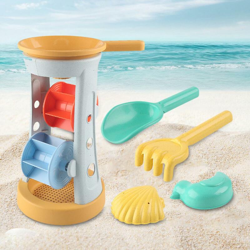 5 Pieces Kids Beach Sand Toy Colorful for Garden Summer Activities Backyard