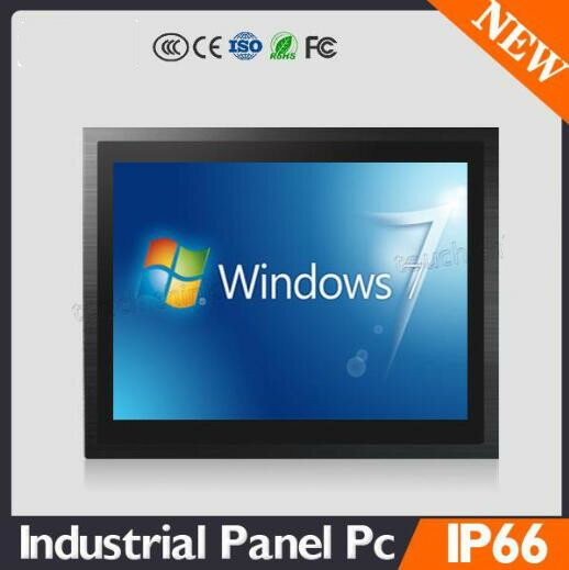 Monitor IP65 de 15 pulgadas, 10 puntos, marco abierto, pc resistivo integrado, todo en uno, Panel de pantalla táctil Industrial, PC