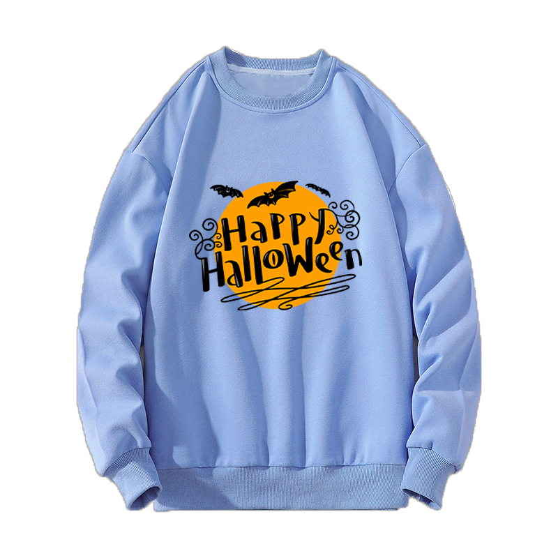 Mode Halloween Patroon Print Crew Neck Trui Casual Sport Outdoor Leuke Lange Mouwen Sweatshirt