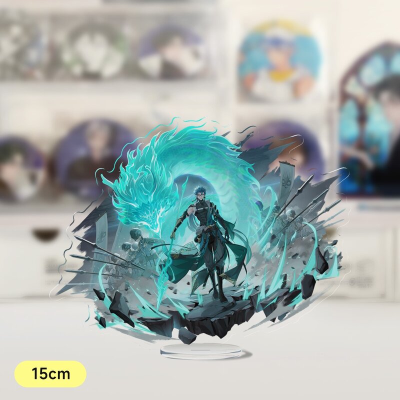 Neues heißes Spiel Wuther ing Wellen Lingyang Jiyan Yangyang Acryl Stand Figur Display Cosplay Charme Desktop Modell Platte Ornament