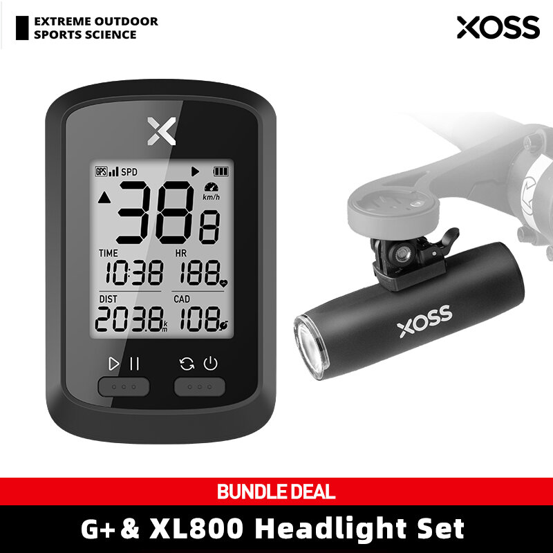 Velocímetro Ciclismo Sem Fio XOSS G Plus, Computador de Bicicleta GPS, MTB, Road Bike, Impermeável, Bluetooth, ANT Plus, Velocidade de Cadência