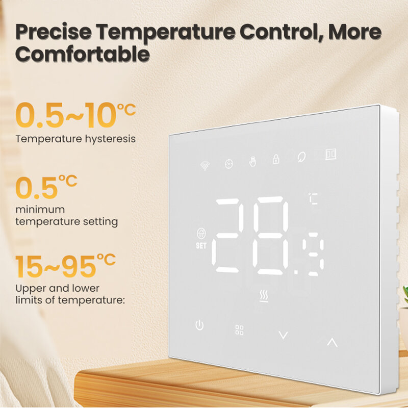 Термостат AVATTO Tuya умный с поддержкой Wi-Fi и контроллером температуры