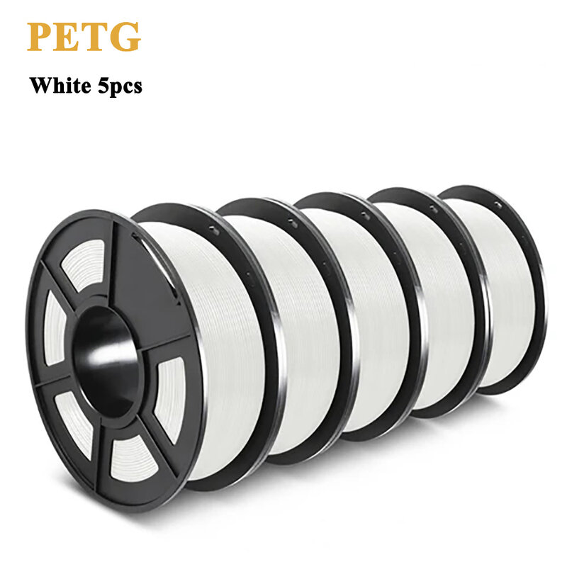 SUNLU-filamento PETG para impresora 3d, conjunto de 5 rollos de precisión Dimensional +/-1,75mm, 0,02mm