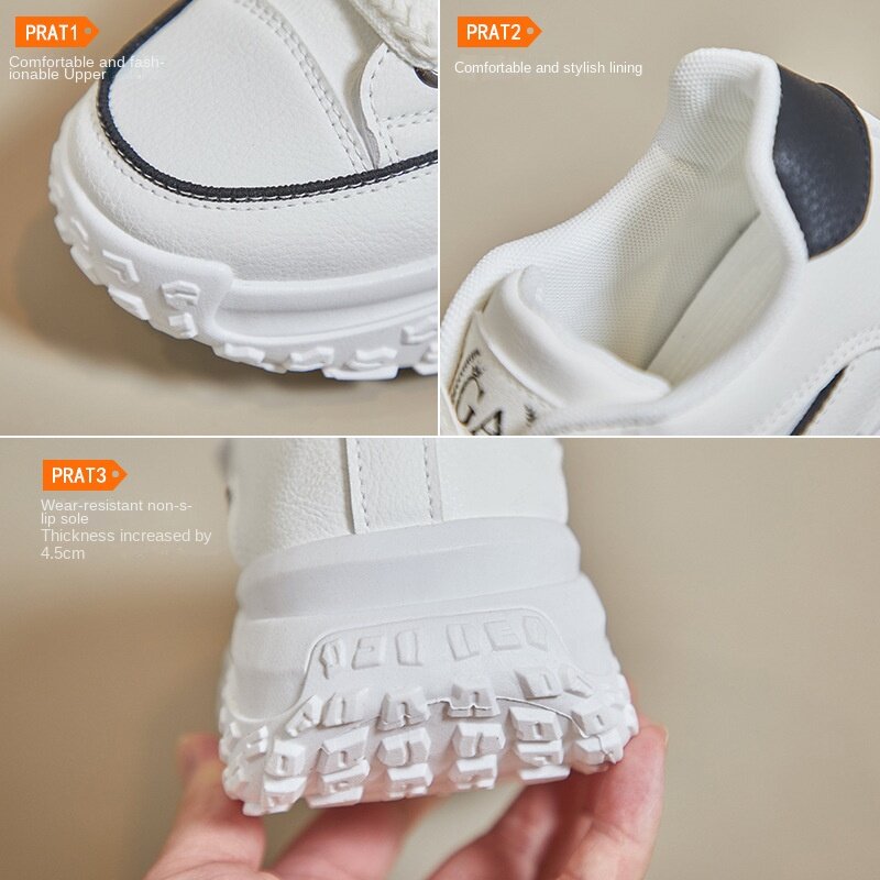Zapatos informales vulcanizados de suela gruesa para mujer, calzado deportivo antideslizante y resistente al desgaste, novedad de 2024