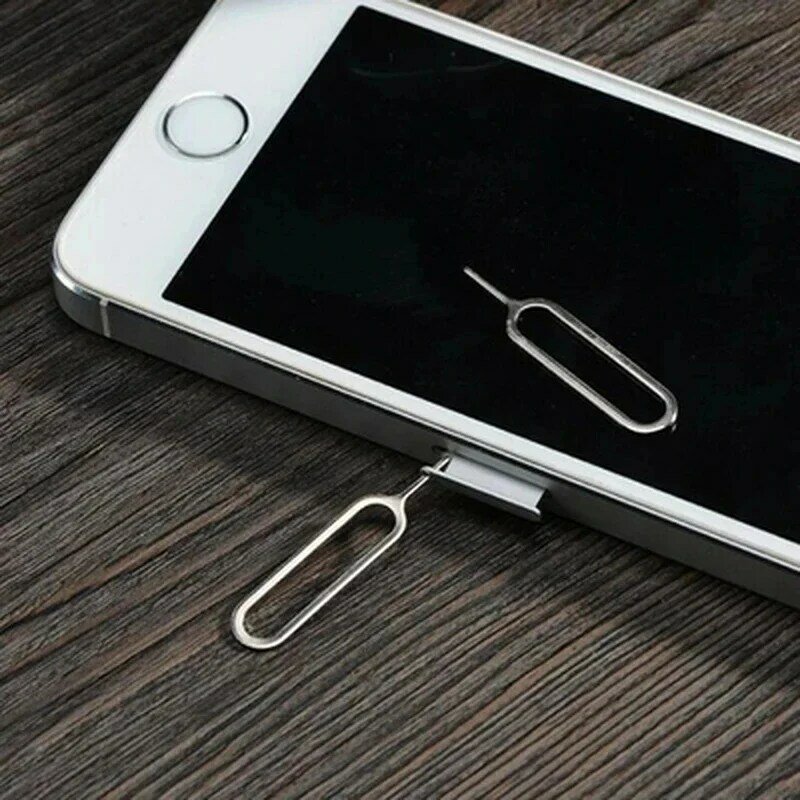Metal Eject Sim Card Tray, Open Pin Ferramenta Chave para iPhone 14 13 Samsung Xiaomi Apple IPad Tablet, Agulha de Remoção Universal, 100-1Pc